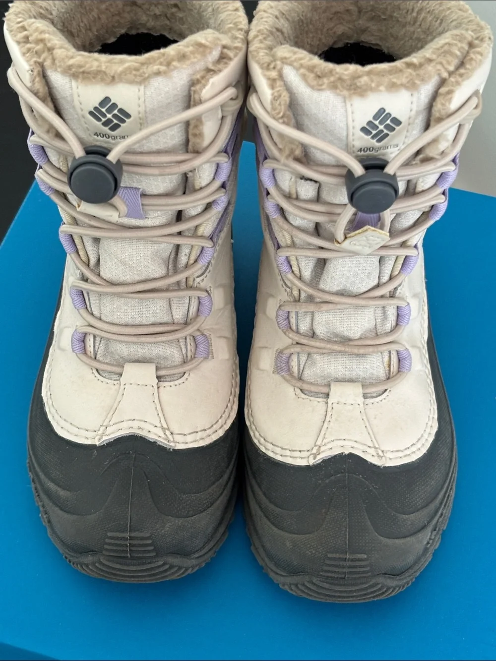 Columbia Youth Bugaboot Celsius in Lavendar and Cream Size 1